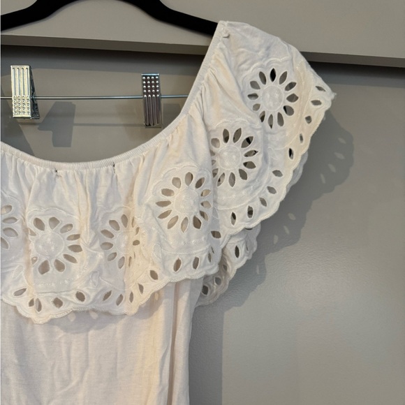 H&M White Off Shoulder Ruffle Bodysuit (Size Small) - Picture 8 of 8